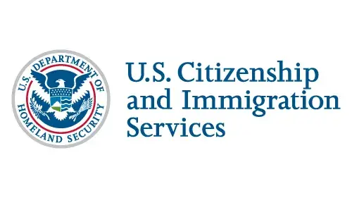 DHS seal and USCIS wordmark
