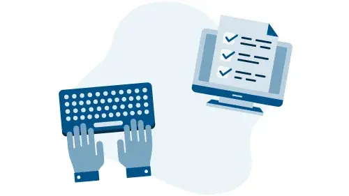 E-Verify keyboard and checklist