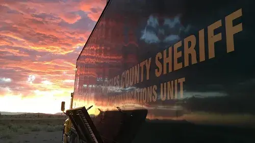 Los Angeles County Sheriff mobile communications unit.