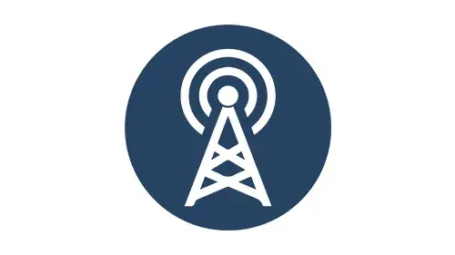Radio tower icon.