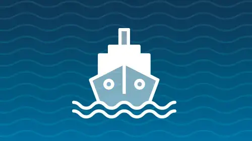 icon of ship on water background