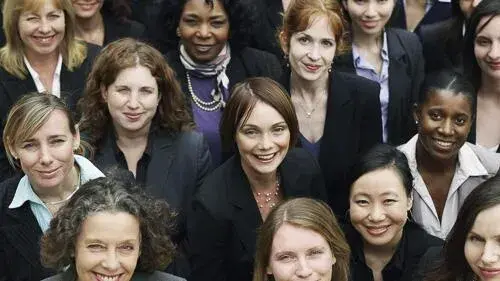 Group of smiling employees