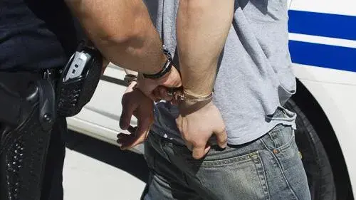 Person being arrested