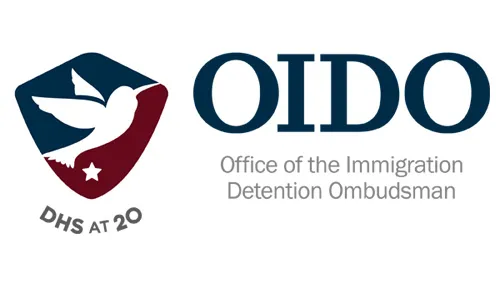 Horizontal OIDO logo in gray with "DHS at 20" below the OIDO logo