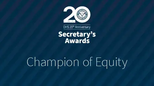 2023 S1 Awards - Champion of Equity
