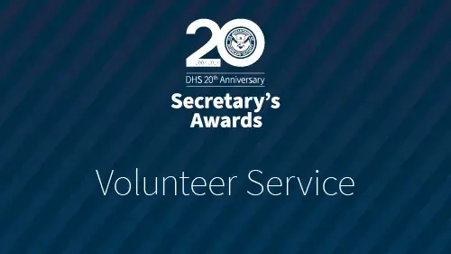 2023 S1 Awards - Volunteer Service