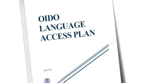 Image of OIDO Language Access Plan