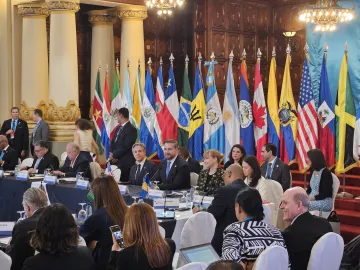 Caption: <p>May 7, 2024, Senior Official Performing the Duties of the Deputy Secretary Kristie Canegallo represented the U.S. government alongside Secretary of State Antony Blinken, the White House National Security Council's Marcela Escobari, and U.S. Ambassador to Guatemala Tobin Bradley at the 3rd Los Angeles Declaration on Migration and Protection ministerial in Guatemala City, Guatemala.&nbsp;</p>
