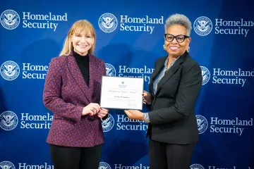 Acting DHS Deputy Secretary Kristie Canegallo with Champion of Equity Award recipient, Carolyn Washington.