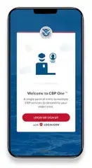 Screenshot of the CBP One app
