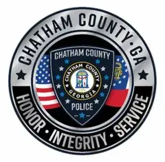 Chatham County Police shield with a circle around it with words Chatham County, Georgia, Honor, Integrity, and Service.