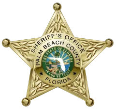 Sheriff's Office Palm Beach County Florida, officer's badge (star shaped).