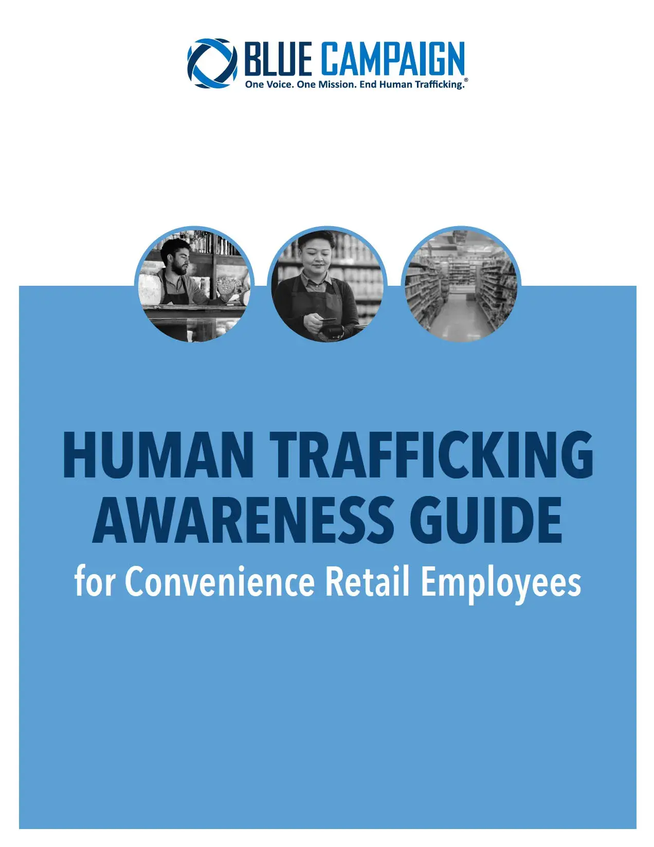 blue campaign human trafficking awareness guide for convenience retail employees