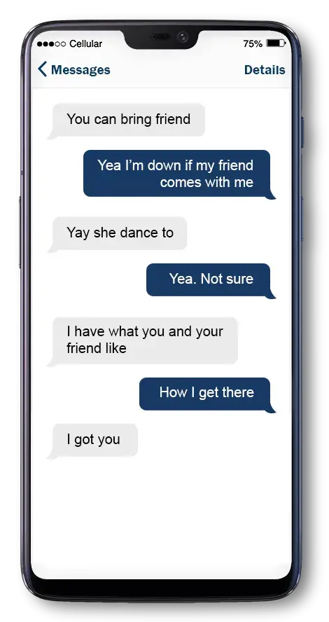 Mike says: You can bring friend. Sara says: Yea I'm down if my friend comes wit me. Mike says: Yay she dance to? Sara replies: Yea. Not sure. Mike says: I have what you and your friend like.  Sara replies: How will I get there?  Mike says: I got you.
