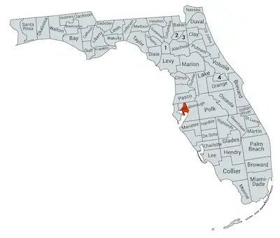 Map of Florida: Tampa
