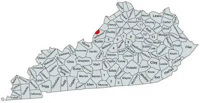 Map of Louisville, Kentucky 