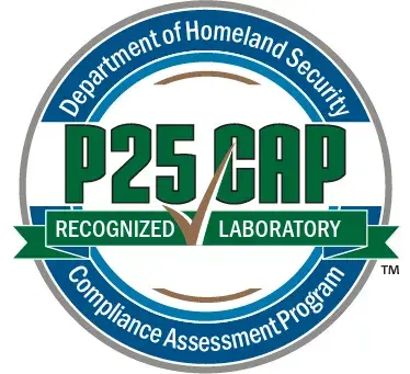 Department of Homeland Security Compliance Assessment Program P25 CAP Recognized Laboratory logo
