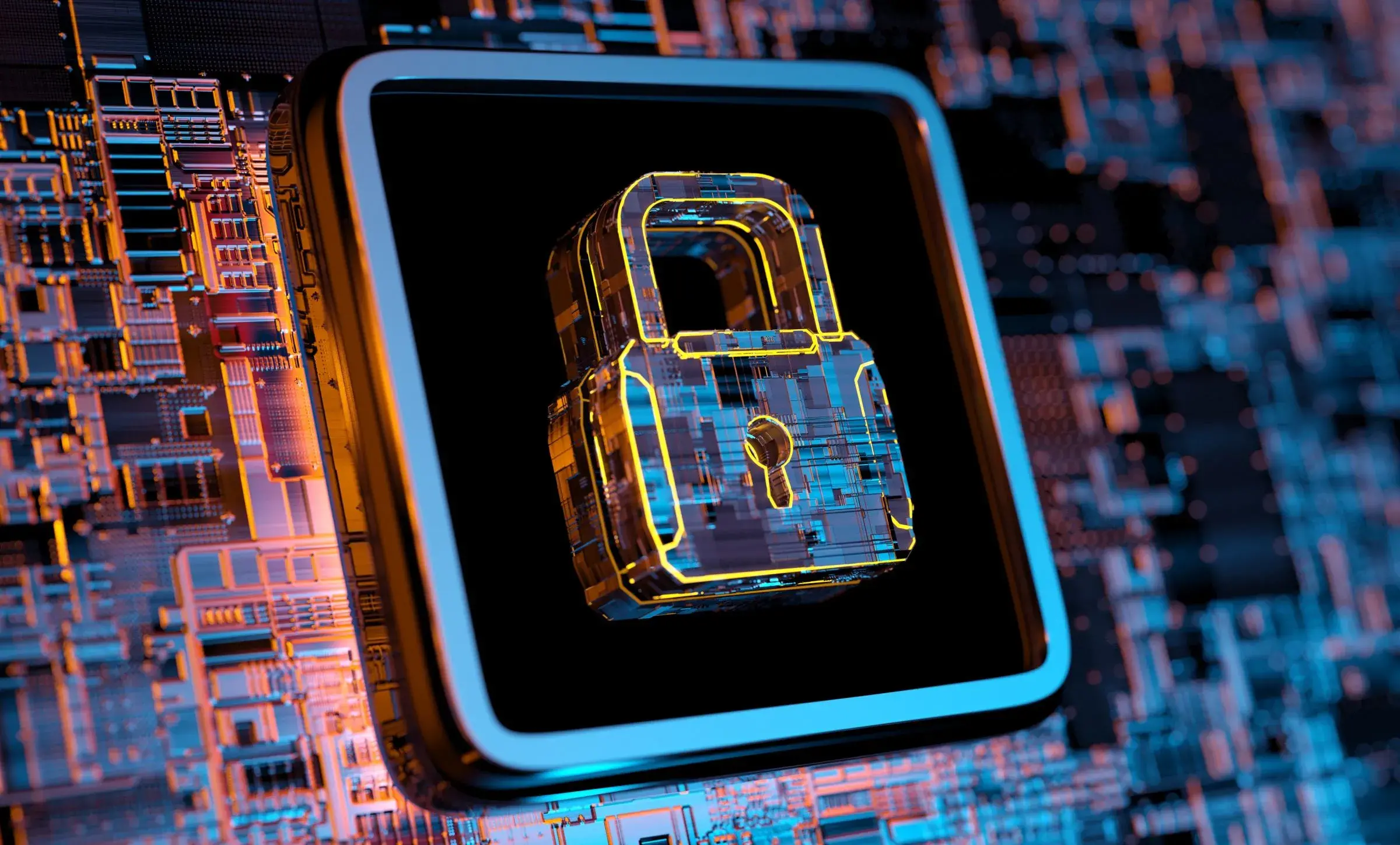 digital representation of a cyber lock