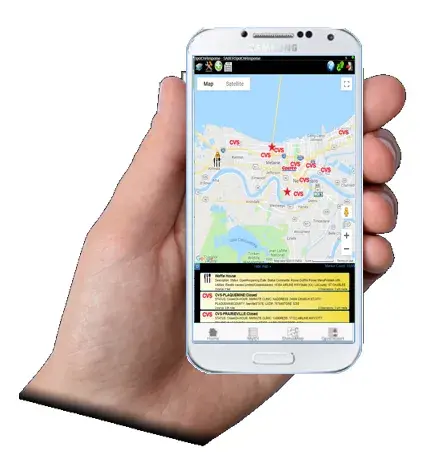 SABER Status shown in the SABER mobile app.