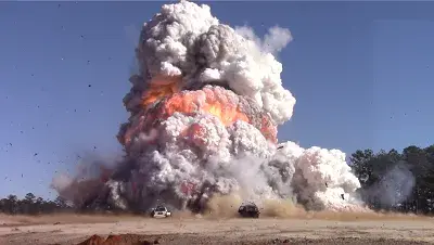 Detonation of an explosion