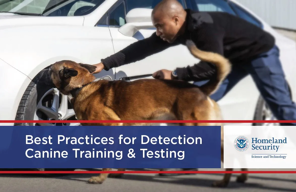 A Detection Canine Team Searching A Car. Best Practices for Detection Canine Training & Testing.