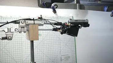 Virtual shooter machine holding a gun