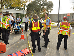 A photo of EMS personnel during a training exercise